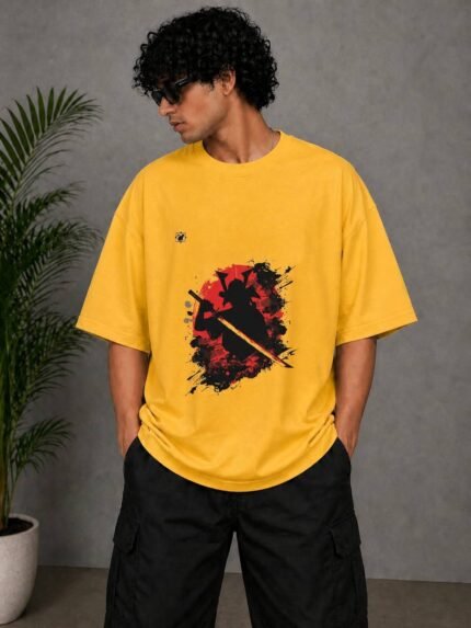 Stand Out in Style: Billu Wala Oversized Graphic T-Shirt in Bold Yellow